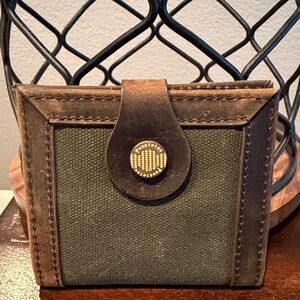 Pendleton Olive and Brown Canvas Wallet